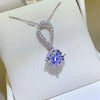 5 Carat Moissanite 925 Sterling Silver Teardrop Necklace - Everydayswear - 