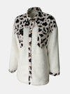 Fuzzy Button Up Long Sleeve Jacket