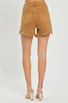 RISEN High Waist Frayed Hem Denim Shorts