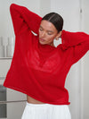 Round Neck Long Sleeve Knit Cover Up