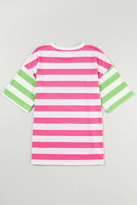 Striped Round Neck Half Sleeve T-Shirt