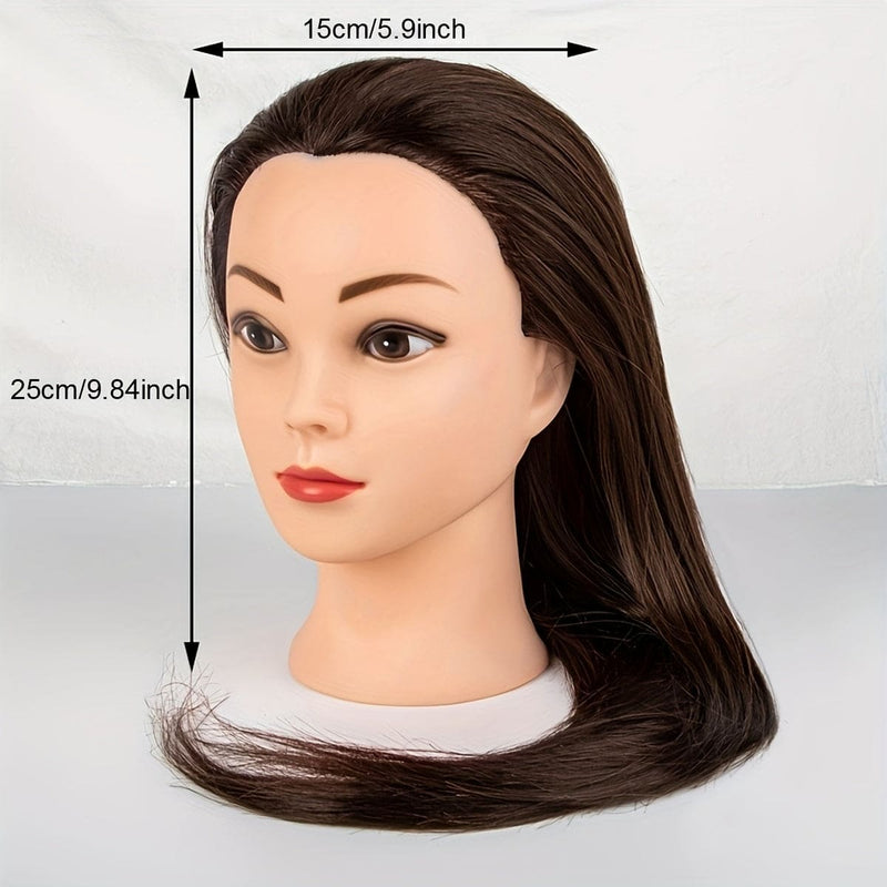 Mannequin Head With Hair, Cosmetology Doll Mannequin Head Practice Braiding Cosmetology