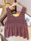 Openwork Scoop Neck Tank