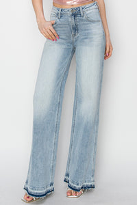 Risen Full Size High Rise Wide Leg Jeans