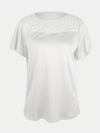 Full Size Ruffled Round Neck Short Sleeve Blouse