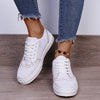 Suede Lace-Up Flat Sneakers