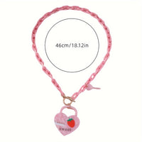 Valentine's Day Sweetheart Strawberry Love Chain Romantic Necklace For Women Wife Girlfriend