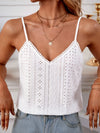 Eyelet Lace Detail V-Neck Cami