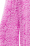 Leopard Drawstring Wide Leg Pants