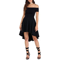 Stunning Off-The-Shoulder Elegant Dress - Solid Slim Fit, Perfect for All Seasons, Women's Party Clothing, Formal Occasions, and Special Events - High-Quality Fabric, Comfortable Wear, and Flattering Silhouette