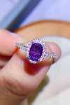 925 Sterling Silver 1 Carat Purple Moissanite Ring - Everydayswear - 