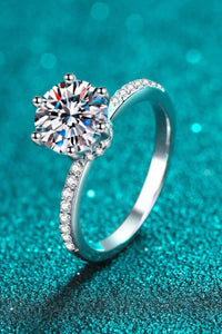 925 Sterling Silver 2 Carat Moissanite Ring - Everydayswear - 