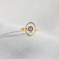 925 Sterling Silver Evil Eye Ring - Everydayswear - 