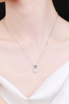 925 Sterling Silver Freshwater Pearl Moissanite Necklace - Everydayswear - 