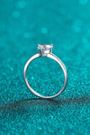 925 Sterling Silver Heart-Shaped Moissanite Solitaire Ring - Everydayswear - 