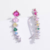 925 Sterling Silver Inlaid Zircon Earrings - Everydayswear - 