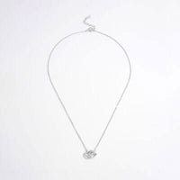 925 Sterling Silver Inlaid Zircon Heart Necklace - Everydayswear - 