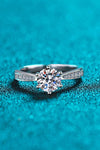 925 Sterling Silver Moissanite Adjustable Ring - Everydayswear - 