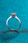 925 Sterling Silver Moissanite Adjustable Ring - Everydayswear - 