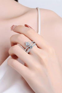 925 Sterling Silver Moissanite Crown Ring - Everydayswear - 