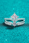 925 Sterling Silver Moissanite Crown Ring - Everydayswear - 