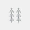 925 Sterling Silver Moissanite Leaf Earrings - Everydayswear - 