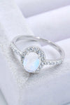 925 Sterling Silver Natural Moonstone Halo Ring - Everydayswear - 