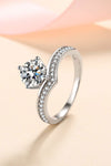 925 Sterling Silver Ring with 1 Carat Moissanite - Everydayswear - 