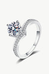 925 Sterling Silver Ring with 1 Carat Moissanite - Everydayswear - 