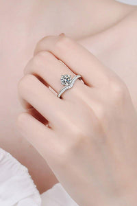 925 Sterling Silver Ring with 1 Carat Moissanite - Everydayswear - 