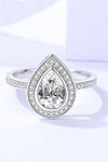 925 Sterling Silver Teardrop Moissanite Ring - Everydayswear - 