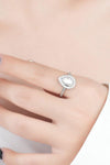 925 Sterling Silver Teardrop Moissanite Ring - Everydayswear - 