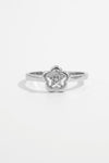 925 Sterling Silver Zircon Flower Ring - Everydayswear - 