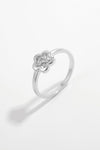 925 Sterling Silver Zircon Flower Ring - Everydayswear - 