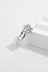 925 Sterling Silver Zircon Flower Ring - Everydayswear - 