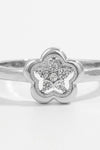 925 Sterling Silver Zircon Flower Ring - Everydayswear - 