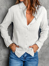 Elegant Spring/Fall Linen Shirt for Women: Versatile, Durable & Easy-Care; Perfect Blend of Style & Comfort