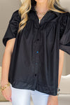 Button Up Collared Neck Short Sleeve Shirt