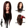 Mannequin Head With Real Hair 65% Straight Training Head With Sturdy Clamp And Tools Cosmetology Mannequin Head For Styling Braid Curly Cut Practice Doll Head