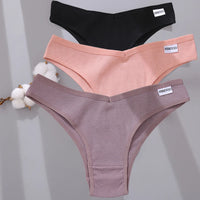 4PCS M-XL Women's Panties FINETOO Cotton Panties Sexy Female Underpants Low Waist Underwear Women Pantys Lingerie