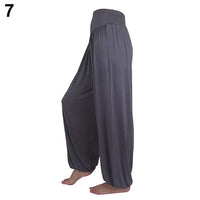 Womens Comfy Harem Loose Long Pants Belly Dance Boho Sports Wide Trousers Women Harem Long Pants Belly Dance Boho Trousers