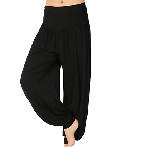 Womens Comfy Harem Loose Long Pants Belly Dance Boho Sports Wide Trousers Women Harem Long Pants Belly Dance Boho Trousers