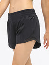 Women Tummy Control Yoga Shorts for Women Workout Running Sports Shorts Side Zipper Pocket Lightweight Breathable Short