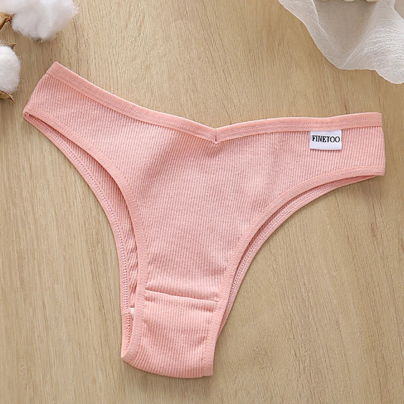 4PCS M-XL Women's Panties FINETOO Cotton Panties Sexy Female Underpants Low Waist Underwear Women Pantys Lingerie