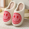 Lightning smiley face cotton slippers indoor home autumn and winter warm slippers