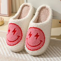 Lightning smiley face cotton slippers indoor home autumn and winter warm slippers