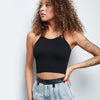 2 Pieces Women Tank Tops Sexy Going Out Sports Ribbed Summer Tops Crop Tops for Ladies Black+Pink