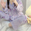 Cute Hello Kitty Kawaii Clothes Kuromi My Melody Cinnamoroll Flannel Pullover Warm Thick Pajamas Homewear Girl