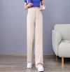 Women Pants Spring Summer Ice Silk Wide Leg Pants 2023 High Waist Loose Straight Casual Pant Female Outdoor Black Trousers