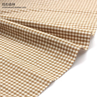 145x50cm Customized 2mm Cotton Small Plaid Fabric Yarn-Dyed Chaoyangge Doll Clothes Handmade Fabric DIY Fabric